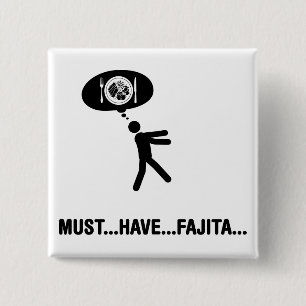 Fajita Lover 15 Cm Square Badge