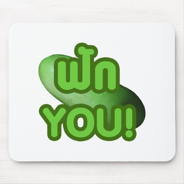FAK YOU! ... Green Squash (Winter Melon) Mouse Mat (Front)
