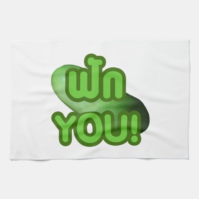 FAK YOU! ... Green Squash (Winter Melon) Tea Towel (Horizontal)