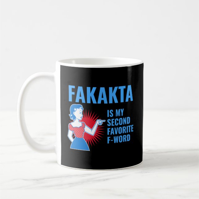 Fakakta Is My Second Favourite F Word Yiddish Jewi Coffee Mug (Left)