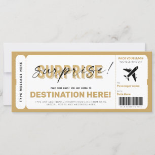 Fake Aeroplane Ticket Surprise Boarding Pass