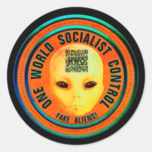 Fake Alien Agenda Classic Round Sticker
