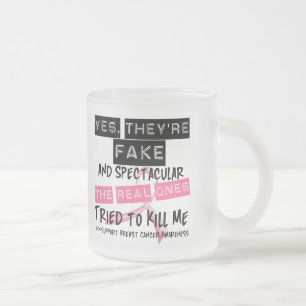 Fake and Spectacular - Real Ones Tried To Kill Me Frosted Glass Coffee Mug