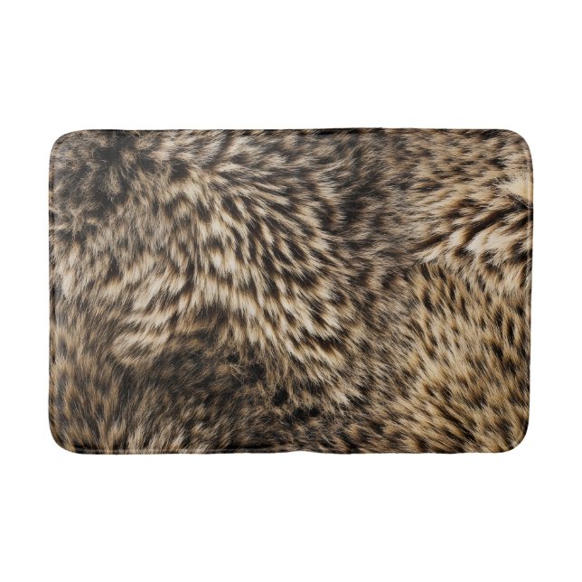 Fake Brown Fur Bath Mat (Front)