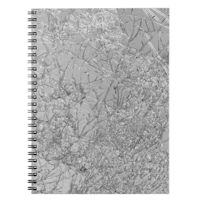 Fake Cracked Broken Design – Funny Theft Deterrent Notebook (Front)