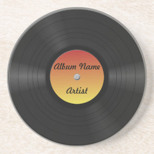 Fake Custom Vinyl Record Coaster