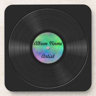 Fake Custom Vinyl Record Coaster