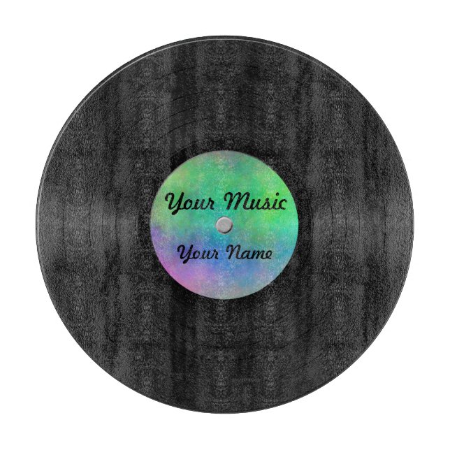 Fake Custom Vinyl Record Cutting Board (Front)