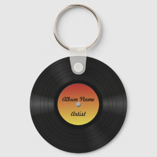 Fake Custom Vinyl Record Key Ring