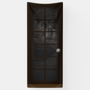 Fake Door Ghost Halloween Haunted House Prop Banner