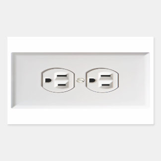 Fake Electrical Outlet Rectangular Sticker