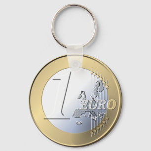Fake Euro keychain