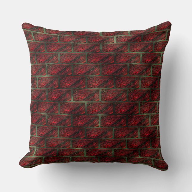 Fake exposed brick wall or tiles simulating it? cushion (Front)