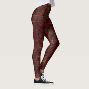 Fake exposed brick wall or tiles simulating it? leggings
