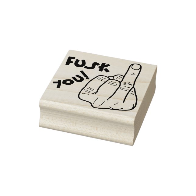 Fake F-Bomb Funny Joke – Censored Swear Word Rubber Stamp (Stamp)