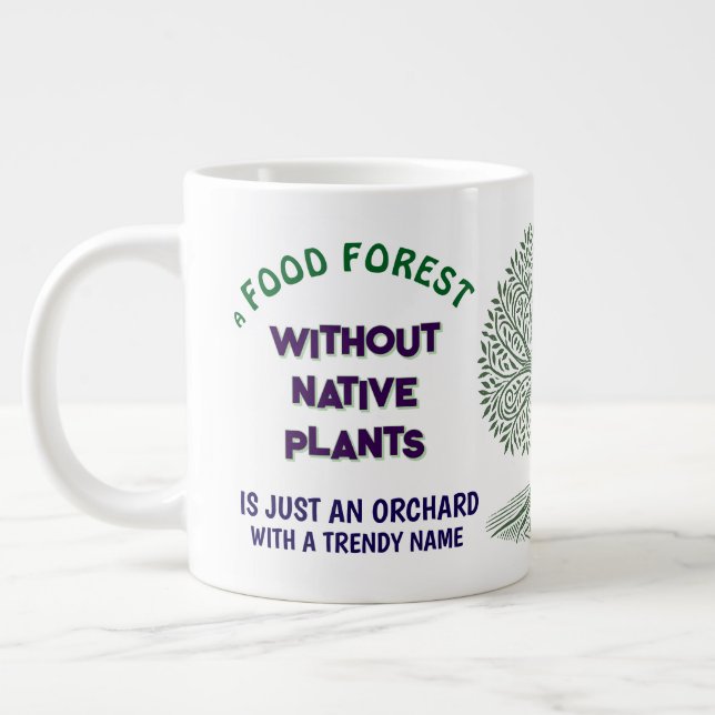 Fake Food Forest Large Coffee Mug (Left)