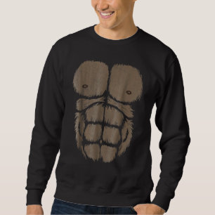 Fake Guerrilla Chest Costume Abs Six Pack Muscle G Sweatshirt