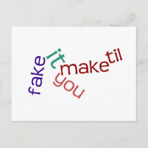 Fake It Postcard