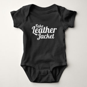 Fake Leather Jacket - Baby Clothes Bodysuit