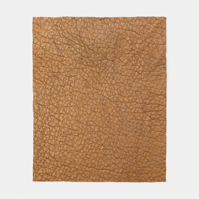 fake leather look fleece blanket (Front)