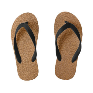 fake leather look kid's flip flops