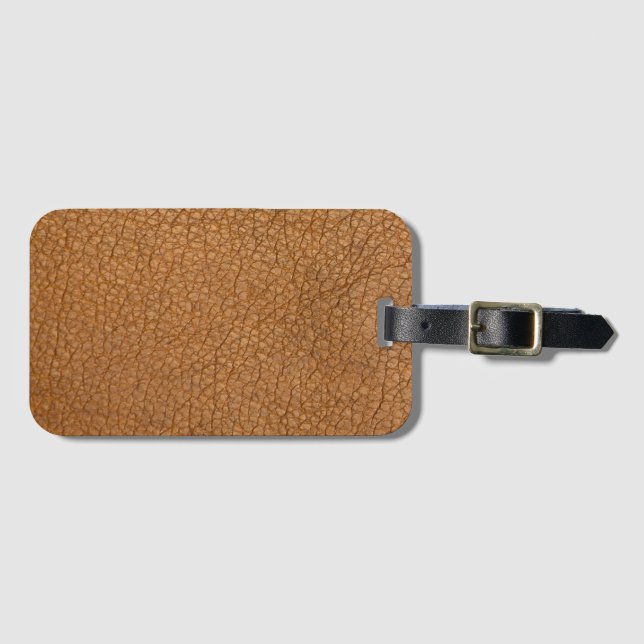 fake leather look luggage tag (Front Horizontal)