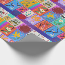 Fake Masterpiece Random Stamps Collage Collection