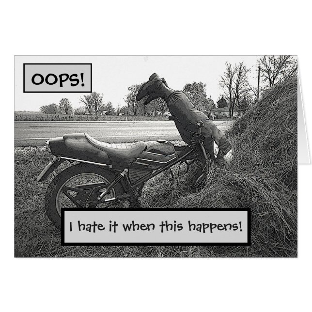 (FAKE)MOTORBIKE CRASH INTO HAY BALE /HUMOR (Front Horizontal)