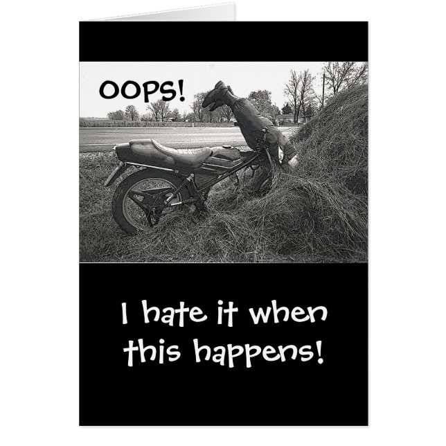 (FAKE)MOTORBIKE CRASH INTO HAY BALE /HUMOR (Front)