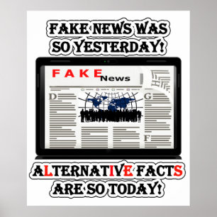 Fake News and Alternative Facts Value Poster Paper
