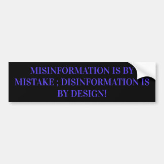 FAKE NEWS DISINFORMATION BUMPER STICKER