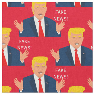 Fake News Donald Trump cartoon republican Fabric
