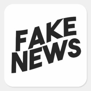 Fake News fashionable Post Truth Square Sticker