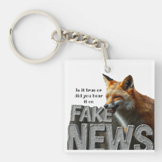 Fake News Fox Kamala Custom Funny Humour Media  Key Ring