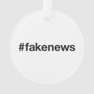 FAKE NEWS Hashtag Ornament