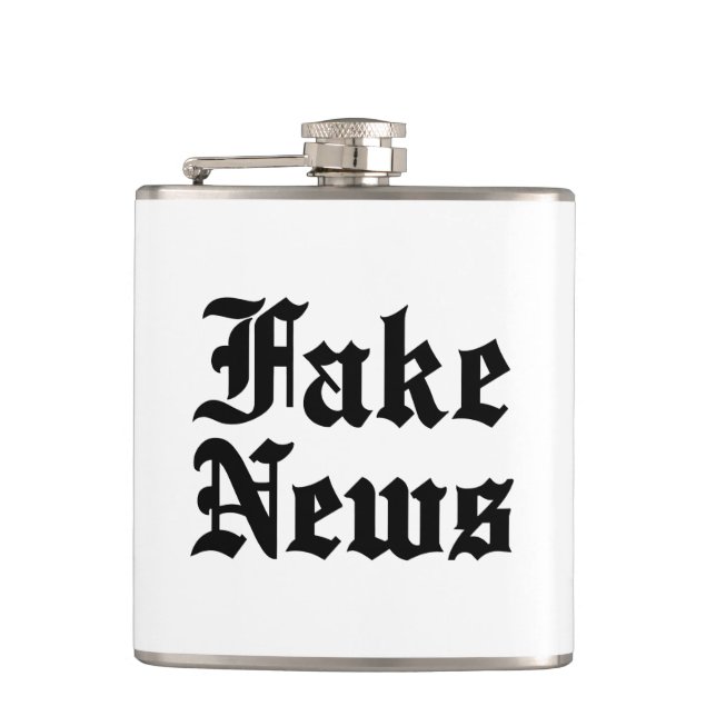 Fake News Hip Flask (Front)