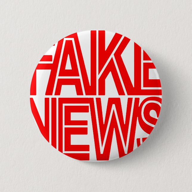 FAKE NEWS LOGO 6 CM ROUND BADGE (Front)