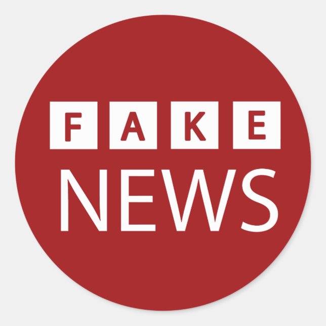 Fake News Logo Politically Incorrect Classic Round Sticker (Front)