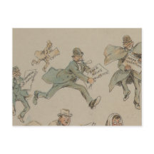 Fake News Postcard Illustration from 1894