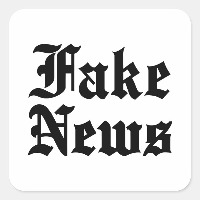 Fake News Square Sticker (Front)