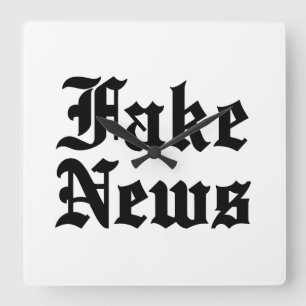 Fake News Square Wall Clock