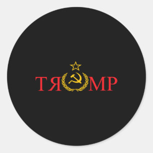 Fake News Trump Russia Funny Anti Trump  Classic Round Sticker