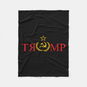 Fake News Trump Russia Funny Anti Trump Fleece Blanket