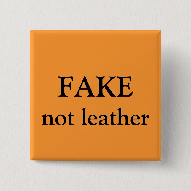 FAKE not leather 15 Cm Square Badge (Front)