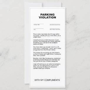 Fake Parking Violation Ticket