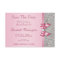 Fake Pink Bow Diamonds Save The Date Baby Shower