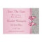 Fake Pink Bow Diamonds Save The Date Baby Shower