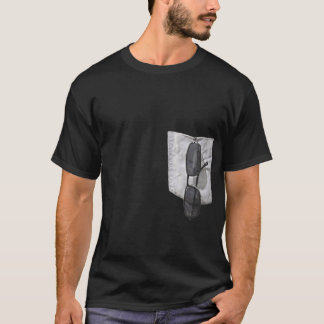 Fake Pocket With Sunglasses Outside T-Shirt