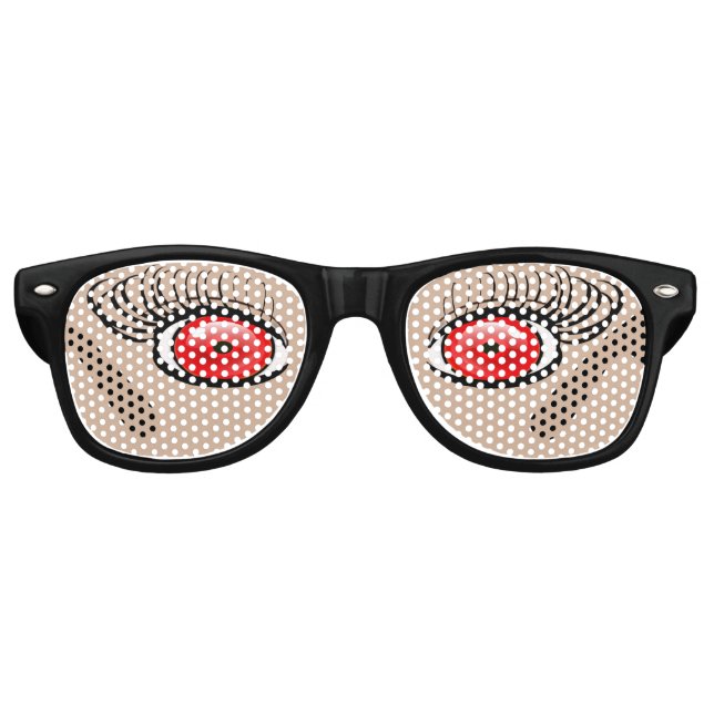 Fake Red Animal Eyes Sunglasses (Front)