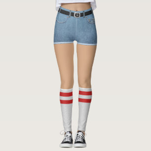 Fake Shorts and Socks Leggings